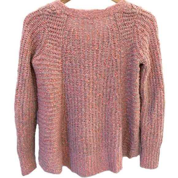 ANTHROPOLOGIE Moth Zipped Pullover Pink Sweater EUC sz M - Picture 4 of 8